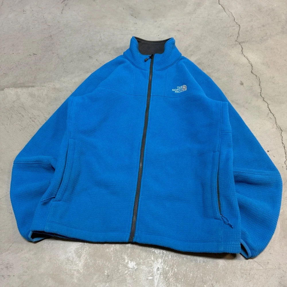 Blue North Face Fleece Zip‎ Up Jacket